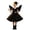 Black, variant on Halloween Dress for Girls Kids Black Tulle Witch Gown Angel Wings Set Carnival Performance Dress Up 8-9 Years