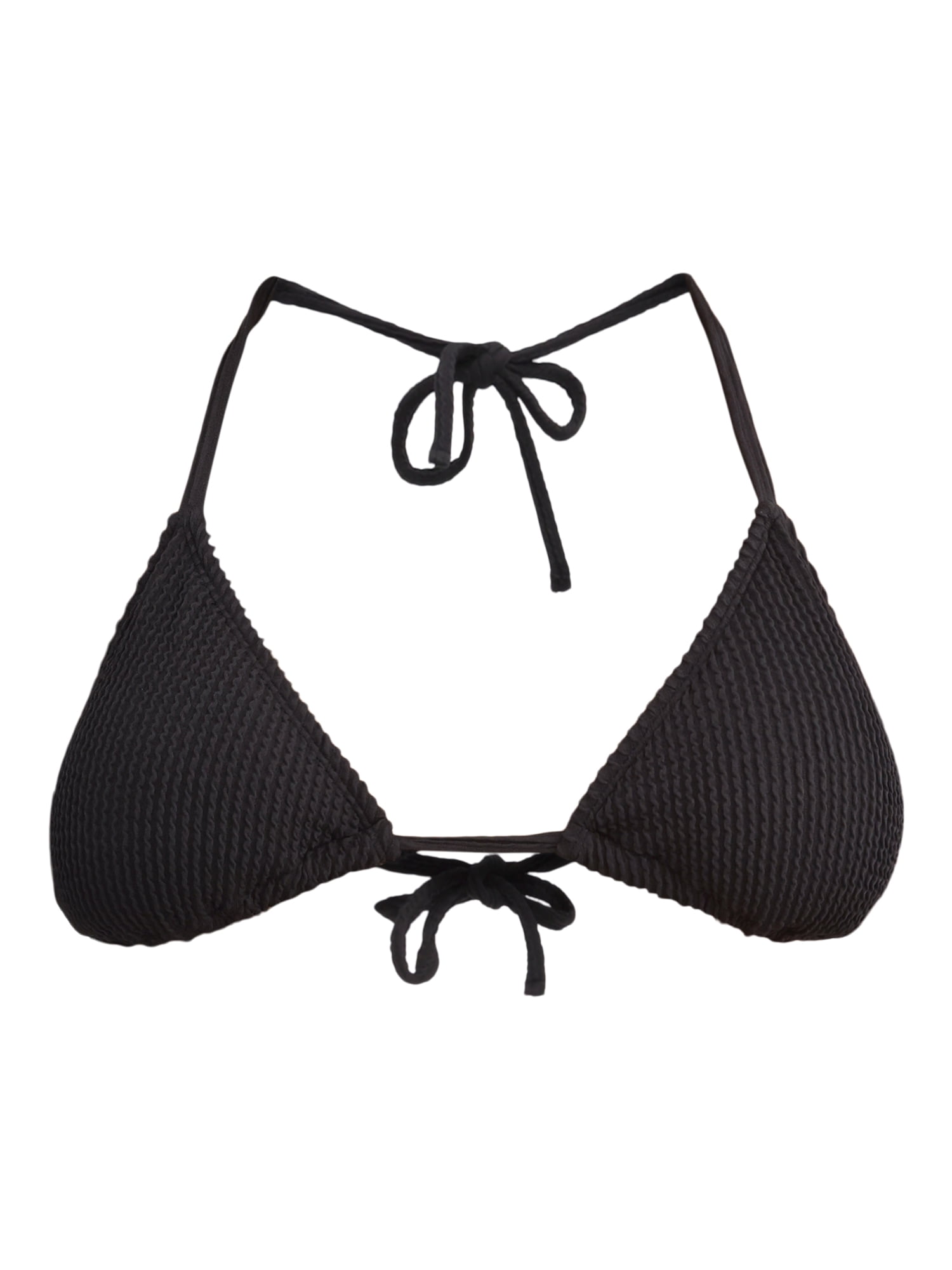 No Boundaries Women's Crinkle Triangle Bikini Top, Sizes XXS-XXL