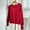 Red, variant on Hrsba Womens Long Sleeve Round-Neck Blouses & Shirts,Sweaters for Women Round Neck Long Sleeve Cardigan with Buttons Fall Casual Wear