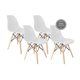 thumbnail image 1 of Set 4 Sillas Eames Modernas Estructura Silla Oficina blanco, 1 of 2