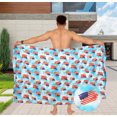 thumbnail image 2 of HAPPY BAY Men's 4th of July American USA Army Police Flag Swimwear Summer Sarong Swim Trunk Long Pareo Beach Wrap One Size Dodger, Stripes Vacation, 2 of 4