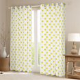 thumbnail image 2 of Feelyou White Yellow Polkados Black Out Curtains, Abstract Curtains Pack of 2 (42x63 Each), 2 of 6