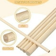 thumbnail image 5 of 100 Pieces Dowel Rods Wooden Dowel Rod Craft Wood1/8,3/16,1/4,5/16,3/8X6Inch Sticks for Crafting DIY Wedding Ribbon Wand, 5 of 5