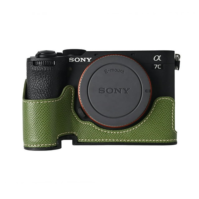 GadgetCom Coque de Protection en Cuir PU Antidérapante Compatible avec Sony Alpha 7C II Mark 2 A7C2 A7CII