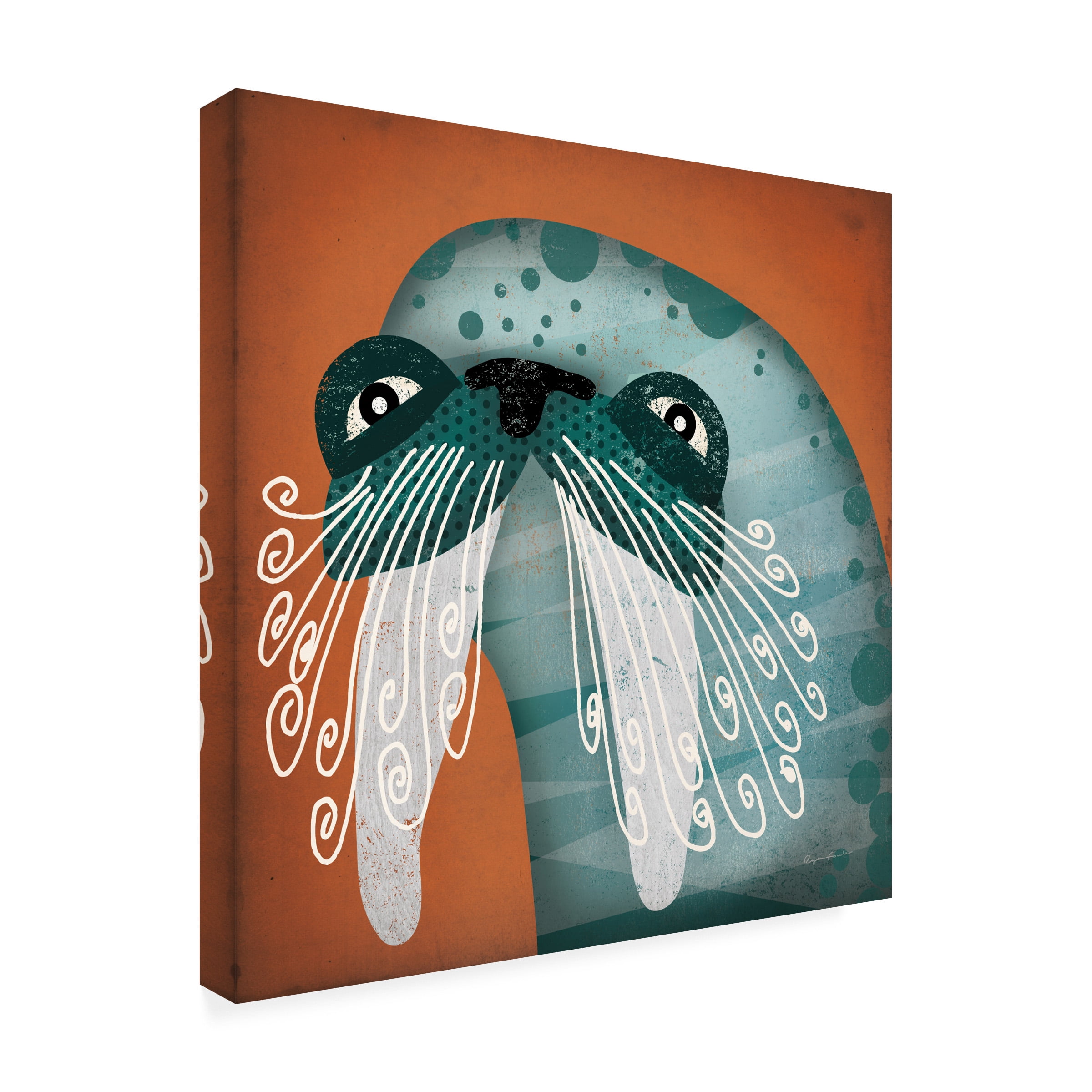 Trademark Fine Art 'Walrus Wow' Canvas Art by Ryan Fowler