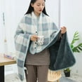 thumbnail image 4 of Fleece Wheelchair Shawl, Adult Size 80*130CM, Plaid Pattern, Warm and Cozy, Ideal for Camping and Travel, 4 of 5