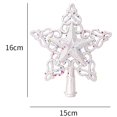 thumbnail image 3 of Adornos de copos de nieve con estrellas doradas y plateadas con purpurina para la parte superior del árbol de Navidad, decoración navideña para el hogar, Año Nuevo 2024, 2025, 3 of 5