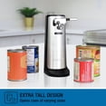 thumbnail image 6 of Kenmore 3-In-1 Automatic Electric Can Opener, Built-In Knife Sharpener & Bottle Opener, Hands-Free One-Touch Operation, Auto Shut-Off, Cord Storage, Easy Clean Removable Lever, Black & Stainless Stee, 6 of 8