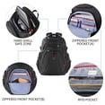 thumbnail image 3 of Mochila KROSER para portátil de viaje de 17,3", repelente al agua, negra, 3 of 8