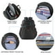 thumbnail image 3 of Mochila KROSER para portátil de viaje de 17,3", repelente al agua, negra, 3 of 8