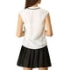 thumbnail image 3 of Camisas de verano con cuello atado y mangas cortas para mujer estilo chic INSPIRE, botón, volantes, XS, blanca, 3 of 7