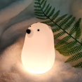 thumbnail image 3 of Luz nocturna para niños, linda lámpara de silicona con forma de oso para bebés y niños pequeños, luz nocturna de animales para niños y niñas, luz nocturna blanda para dormitorio y habitación de niños, 3 of 5