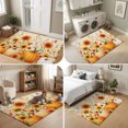 thumbnail image 5 of Area Rugs 3'x5', Orange Pumpkins Fall Carpet Runner Indoor Outdoor Rugs Home Decor Aesthetic, Thanksgiving Sunflower Autumn Botanical Non Slip Mats Washable Accent Rug for Living Room Bedroom, 5 of 7