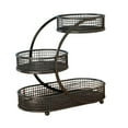 thumbnail image 4 of , soporte para verduras, cesta de almacenamiento de hierro, estante para productos frescos, frutero de varios niveles para encimera Negro, 4 of 9