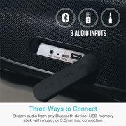 MEE audio partySPKR Bluetooth Wireless Speaker with Dynamic LED Lighting, 2 Subwoofers for Powerful Sound, Connect 100+ Together; Large Yet Portable for Indoor/Outdoor Use (Camo)