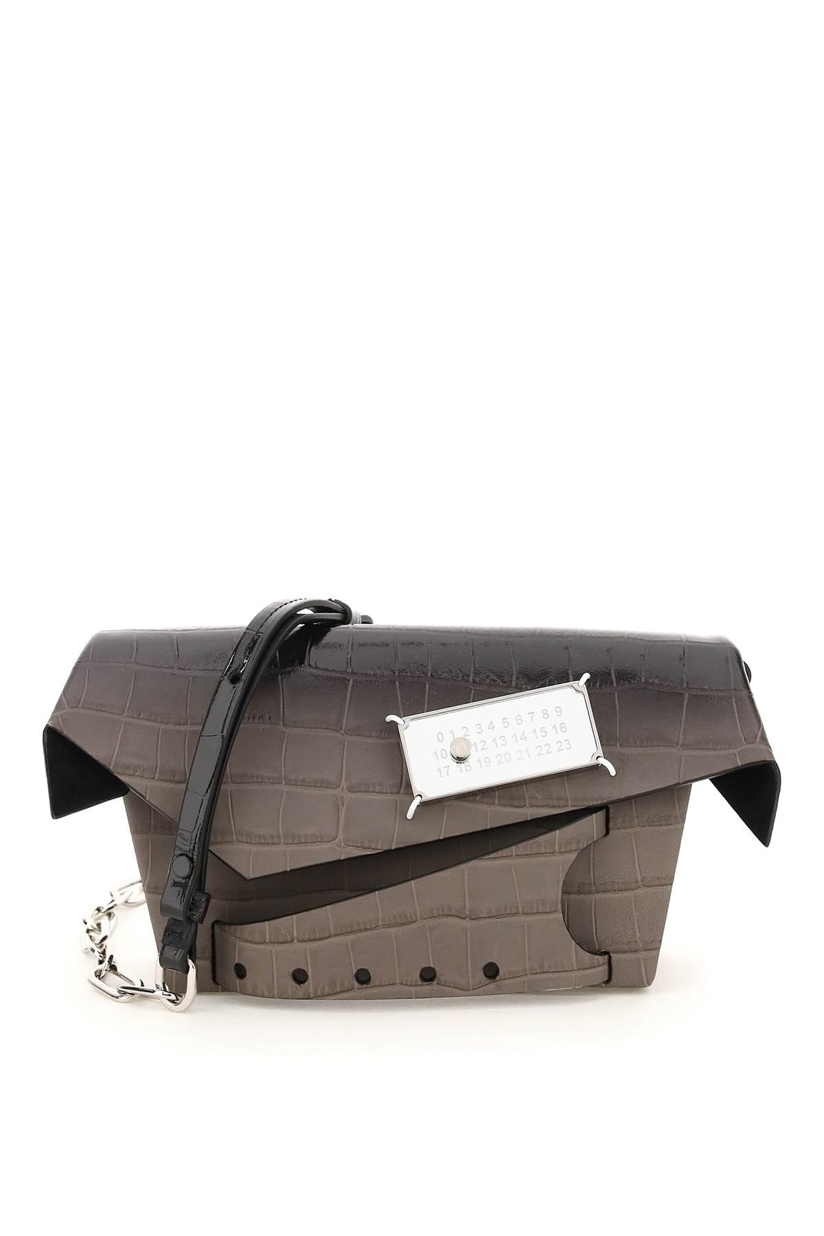 MAISON MARGIELA Maison margiela croco-embossed leather snatched small bag