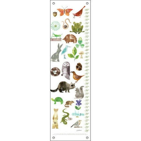 Oopsy Daisy - Forest Friends A to Z Growth Chart 12x42, Maria Carluccio