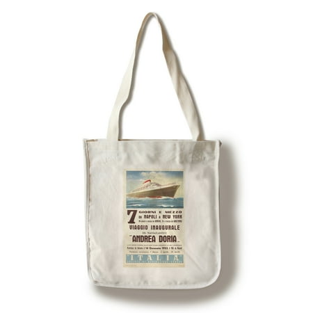 Kota Doria Cotton Saree - Switzerland - Andrea Doria - (artist: Patrone, Giovanni c. 1953) - Vintage Advertisement (100% Cotton Tote Bag - Reusable)