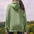 thumbnail image 7 of AKOEE Oversized Cotton Hoodies with Thumb Holes Womens Long Sleeve Plain Hooded Sweatshirts Baggy Pullover Tops (S, Green), 7 of 7