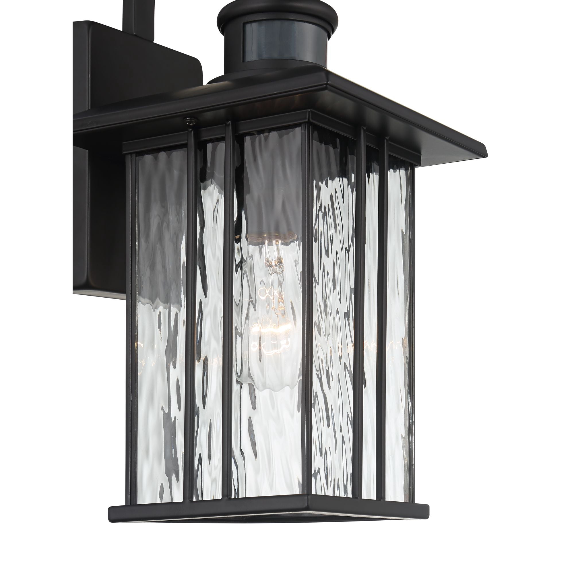 John Timberland Deaver 15 1/2" High Farmhouse Rustic Outdoor Wall Light Fixture Mount Porch House Motion Sensor Matte Black