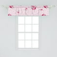 thumbnail image 2 of Ambesonne Floral Window Valance with Rod Pocket, Abstract Vintage Roses Plot, 54" X 18", Dark Pink Pale Grey, 2 of 2