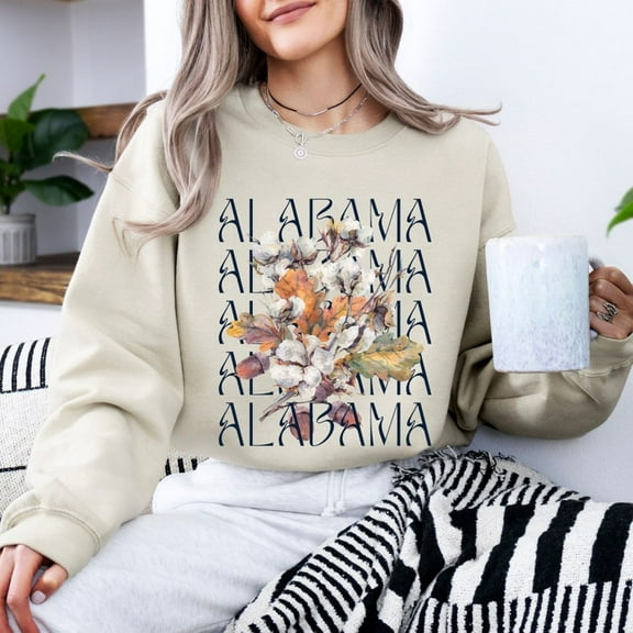 Vintage Alabama Sweatshirt, Cotton State Crewneck, Southern Pride Pullover, Alabama Gift for Her