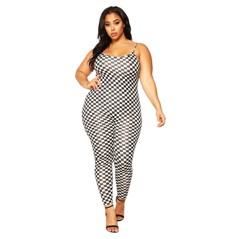 checkerboard overall dress