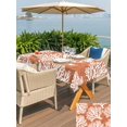 thumbnail image 4 of Outdoor Tablecloth with Umbrella Hole & Zipper, Orange Coastal Coral Rectangle Tablecloth 60x84 Inch, Summer Nautical Sea Beach Ocean Patio Table Cover Waterproof Table Cloth for Picnic/Party, 4 of 7