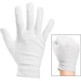 thumbnail image 2 of 12 Pair White Cotton Moisturizing Gloves Overnight Bedtime, Soft Eczema Gloves, Lotion Gloves for Dry Hands, Thick Washable Skin Spa Therapy Gloves with Wristband for Men and Women, 2 of 5