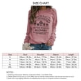 thumbnail image 5 of Sudadera informal para mujer, decoración estampada, manga larga, cuello redondo, Top de poliéster para todas las estaciones, Top dorado rosa, palabras negras XXL, 5 of 5
