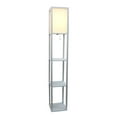 thumbnail image 2 of Lalia Home LHF-3004-GY Column Shelf Floor Lamp with Linen Shade, Gray, 2 of 4