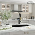 thumbnail image 5 of 3-Spray Patterns 1.8 GPM Single Handle Pull Down Sprayer Kitchen Faucet with Deckplate in Matte Black & Brushed Gold, 5 of 10