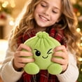 thumbnail image 7 of Cute Green Bao Bun Dumpling Plush with Steamer Box, Soft Squeezable Stuffed Dumpling Toy with Embroidered Face, Anxiety Relief Fidget Plushie for Office Desk Home Decor Novelty Gift, 7 of 7