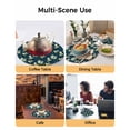 thumbnail image 2 of 13 Inch Round Placemats Set of 4, Blue Summer Botanical Non Slip Heat Insulation PP Table Mats, Green Spring Floral Birds Farmhouse Washable Place Mats for Kitchen Dining Party Table Decor, 2 of 7