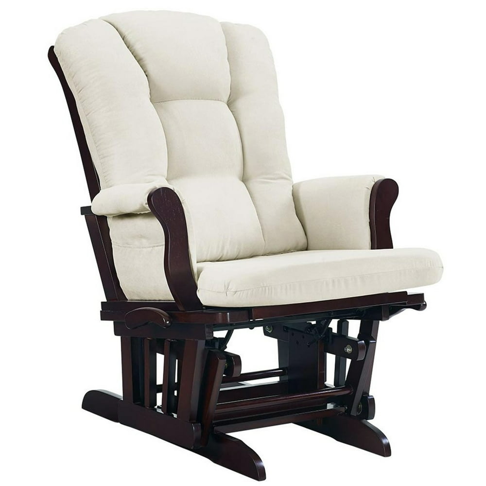 Angel Line Sleigh MultiPosition Reclining Glider, Espresso with Beige