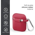 thumbnail image 3 of Haobase Airpods Protective Case, Silicone Protective Shockproof Keychain Kit-True Red, 3 of 6