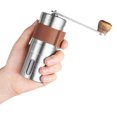thumbnail image 1 of Manual Coffee Grinder  Hand Coffee Grinder  Bean Grinder  Portable Mini Coffee Grinder with Adjustable Settings  Suitable Use for Home  Office and Travel. Stainless Steel., 1 of 8