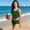 Green, variant on Eltusu Girls Bkinis Tops and Bottom, Fashion Elastic Waist 2 Pieces Beachwear Summer Swimwear Set Pink Size 7-14T