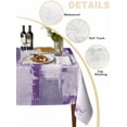 thumbnail image 2 of Modern Oil Painting Table Cloth, Purple Grey Abstract Graffiti Art Waterproof Tablecloth for Square Tables, Reusable Washable Fabric Table Cover for Restaurant Kitchen Dining Tables 54"x54", 2 of 6