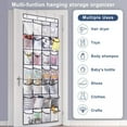 thumbnail image 2 of Bevtee Over The Door Shoe Organizer, 2 Pack Hanging Shoe Organizer with Hooks, 28 Large Mesh Pockets, White and Black, 2 of 7