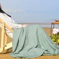 thumbnail image 6 of PHF Cooling Waffle Blanket Twin Size, Lightweight 60% Rayon Derived from Bamboo for Hot Sleepers, Soft and Breathable for Bed Couch and Sofa, 66"x90", Sage Green, 6 of 6