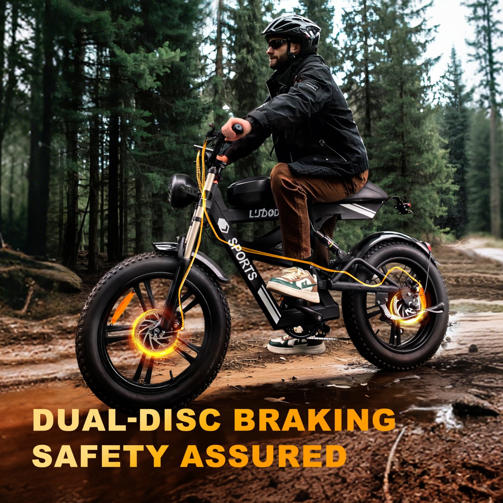 EOEOWTO AK2 Electric Dirt Bike for Adults Peak 1000W 48V 17.8AH Top Speed 34MPH 75Miles Long Range Motor MotorcycleDouble Disc Brake,20*4.0 Fat Tire Off-road E-Bike