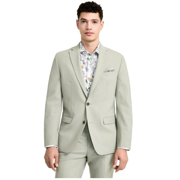 Bar Iii Mens Slim fit Suit Jacket Blazer 36 S Sage Green Solid Wool