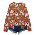 thumbnail image 2 of Halloween Sweaters for Women Fashion Graphic Print Long Sleeve Knit Pullover Tops Everyday Casual Look, 2 of 6