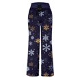 thumbnail image 4 of Fiaer Christmas Pajamas Pants for Women Festive Holiday Sleepwear Trousers Soft Comfortable Elastic Waist Lace up Xmas Slacks for Everyday Wear and Relaxation at Home Black3 XXL, 4 of 5