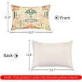 thumbnail image 3 of Pillow Cover,Retro Ethnic Orange Outdoor Decorative 12x20inch Throw Pillows for Couch, Bohemian Pattern Decor Cushion Linen Pillowcase for Bed Car Safa (ONLY Cover), 3 of 6