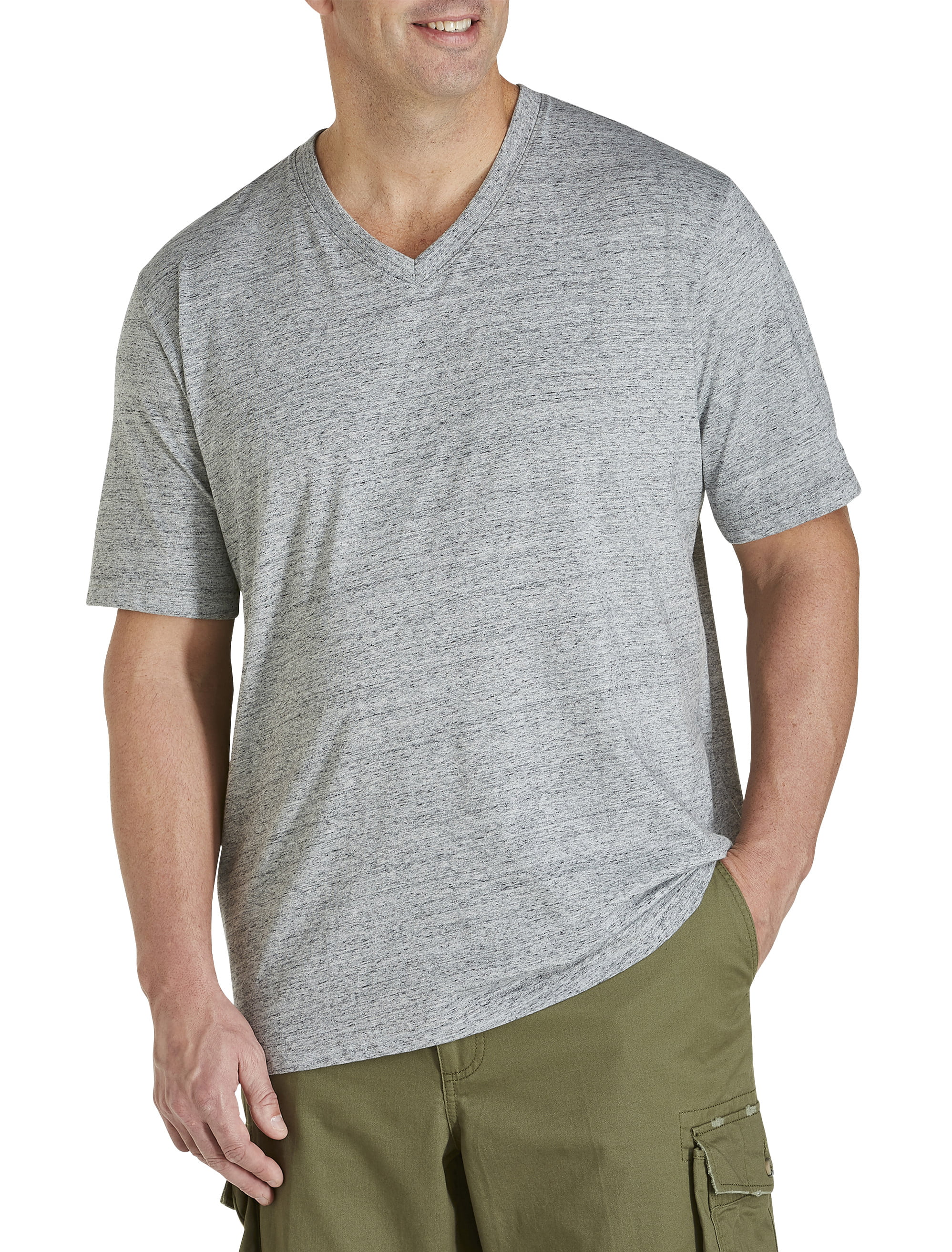 Harbor Bay by DXL Big and Tall V-Neck T-Shirt 3-Pack 