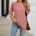 thumbnail image 2 of Drses Women's Round-Neck Long Sleeve Pleated Sweatshirt - Tunic Tops, 2 of 7