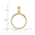 thumbnail image 4 of 14k Yellow Gold Plain Edge Prong Setting Coin Bezel Pendant Mounting - Fits 20.2mm, 4 of 4
