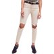 thumbnail image 1 of Free People Jeans ajustados con rodilla rota para mujer, Beige, 26, 1 of 2